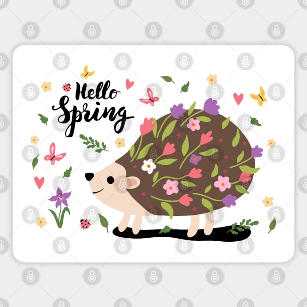 Cute Hedgehog Magnet by valentinahramov